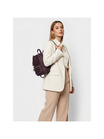 Lazarotti Bologna Leather City Rucksack Leder 27 cm in burgundy