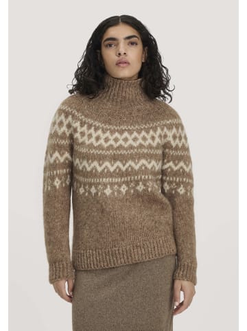 Hessnatur Hessnatur Rollkragenpullover Relaxed aus Alpaka und Bio-Baumwolle in naturcamelbraun