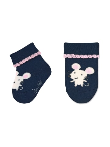 Sterntaler Baby-Socken Maus, 3er-Pack in marineblau