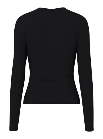 Pieces Oberteil mit langen Ärmeln in Black