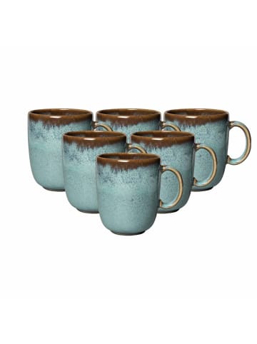 6er Set Becher mit Henkel Lave in Glacé 400 ml