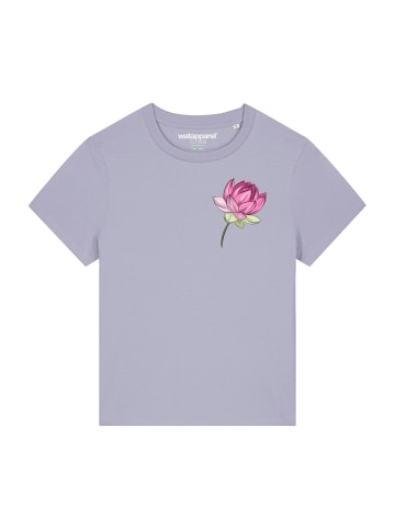 wat? Apparel T-Shirt Blume in Lavender