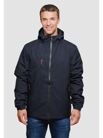 Forbest Blouson Funktionsjacke mit Kapuze Regenjacke Gefüttert in Navy