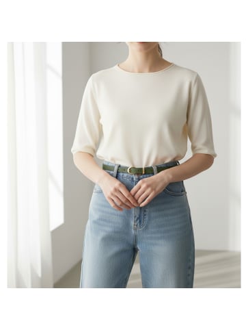 FRONHOFER Ledergürtel in Weiß