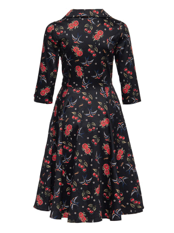 Queen Kerosin Queen Kerosin Swingkleid cherries & roses in schwarz