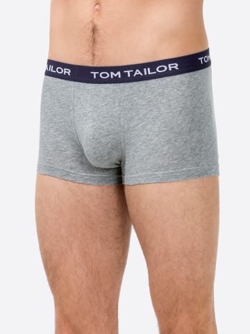 Tom Tailor Pants in marine + rot + grau-meliert