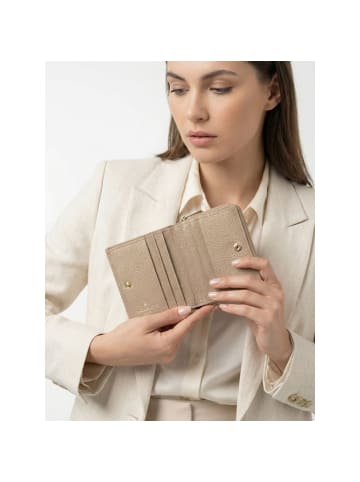 Lazarotti Bologna Leather Medium Zip-Around Geldbörse Leder 10 cm in sand