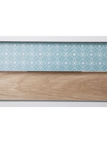 Kayoom Tisch Nachttisch Hailey Holz in weiß - blau - holz