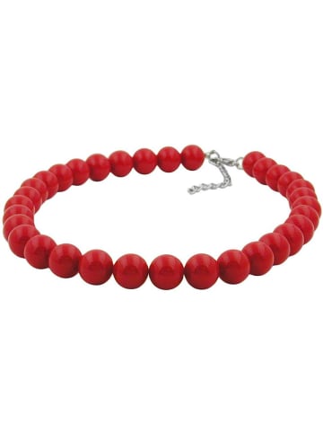 Gallay Kette 12mm Kunststoffperlen rot glänzend 45cm in rot