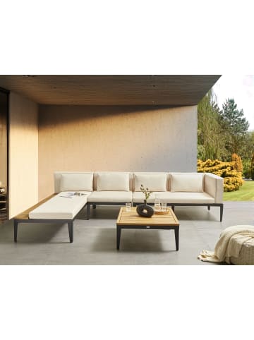 Beliani 2-tlg Sitzgruppe BRACCIANO in Beige/Schwarz/Braun