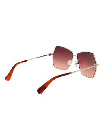 Max Mara Frauen Sonnenbrille Quadratisch Gold