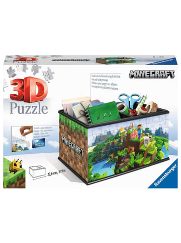 Ravensburger Konstruktionsspiel Puzzle 216 Teile 3D Puzzle Aufbewahrungsbox Minecraft 8-99 Jahre in bunt