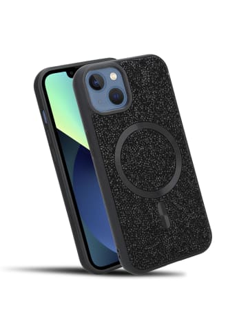 cadorabo Hülle für Apple iPhone 13 / 14 Glitzer Schutzhülle in Schwarz