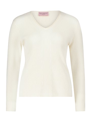 Betty Barclay Feinstrickpullover mit Rippenstruktur in Antique White