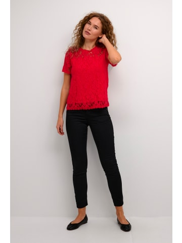 Cream Kurzarm-Bluse CRKit Regular fit in High Risk Red