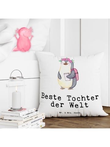 Mr. & Mrs. Panda Sofakissen Pinguin Beste Tochter der Welt mit S... in Weiß