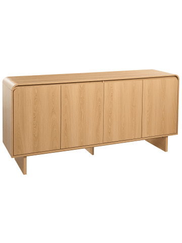 Beliani Sideboard DELORAINE in Braun - (W) 156 x (H) 75 x (L) 40 cm