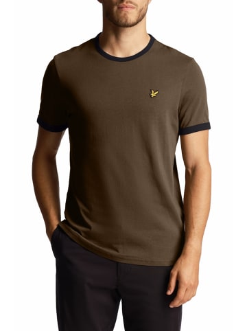 Lyle & Scott T-Shirt in Oliv/Tiefschwarz