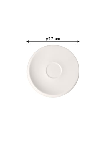 Villeroy & Boch 6er Set Kaffeeuntertasse NewMoon 17 cm weiß in weiß