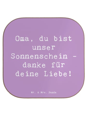 Mr. & Mrs. Panda Coaster Spruch Oma Sonnenschein mit Spruch in Lavendeltraum