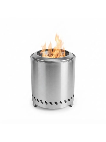 Tischkamin "rauchfrei" in Silber - (H)25 x Ø 22,5 cm