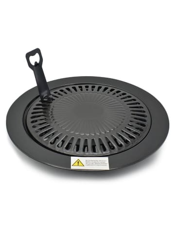 COFI 1453 Camping Grillplatte Universal 30,5 cm in Schwarz
