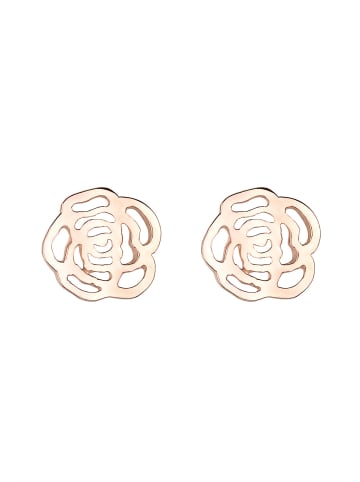 Elli Ohrringe 925 Rosegold Blume, Rose in Rosegold