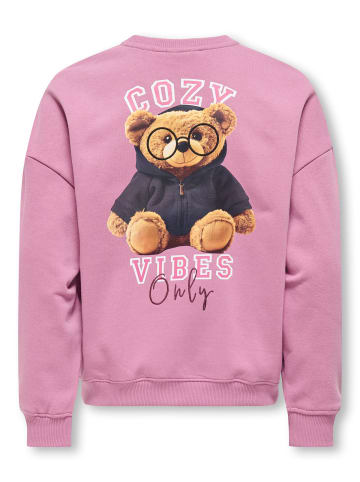 KIDS ONLY Sweatshirt KOGBILA L/S OVZ BEAR in mauve orchid