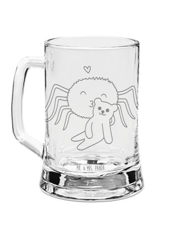 Mr. & Mrs. Panda Bierglas Spinne Agathe Teddy ohne Spruch in Transparent