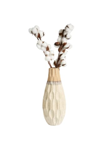 Pureday Vase Melanie, Weiß/Beige