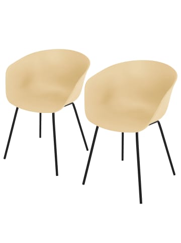 home24 Gartenstuhl VEDENE 2er-Set in Beige