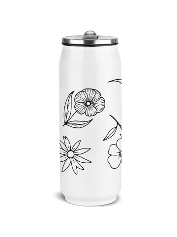 Mr. & Mrs. Panda Outdoorflasche Sonnengruß Design ohne Spruch in Weiß