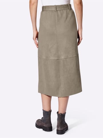 Heine Velourslederimitat-Rock in schlamm