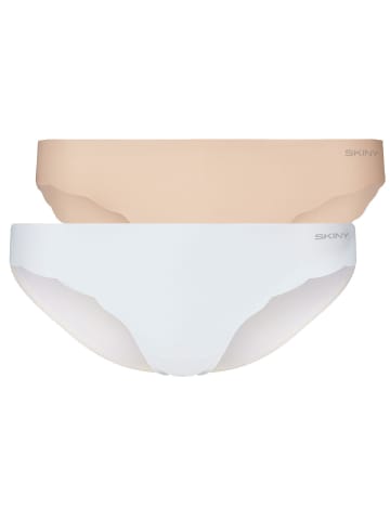 Skiny 2er Pack Rio Slip in white-beige