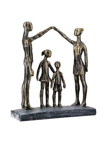 GILDE Skulptur schützende Hände bronzefarben - (H) 30 cm