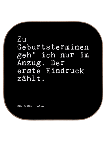 Mr. & Mrs. Panda Untersetzer Zu Geburtsterminen geh' ich... mit ... in Schwarz