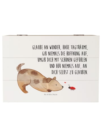 Mr. & Mrs. Panda Box mit Deckel Hund Marienkäfer mit Spruch in Weiß