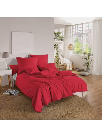 Erwin Müller Seersucker Kuschelkissenbezug Rosenheim in rot