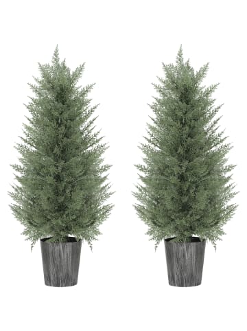 HOMCOM Kunstpflanze-Ø15 x 90H cm-Grün