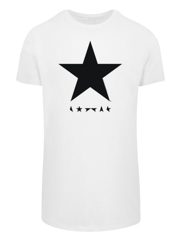 F4NT4STIC Long Cut T-Shirt David Bowie Star Logo in weiß