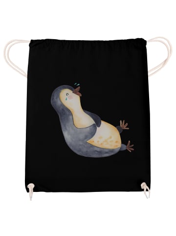 Mr. & Mrs. Panda Stoffbeutel Pinguin Lachen ohne Spruch in Schwarz