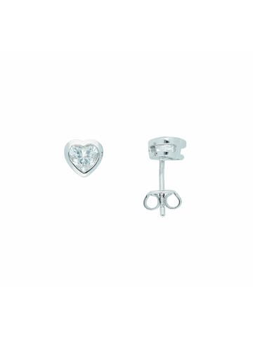 Adeliás Damen 925 Silber Ohrringe / Ohrstecker mit Zirkonia in silber