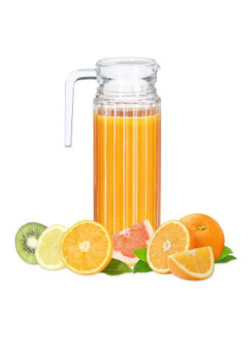 relaxdays 2 x Saftkrug in Transparent - 1 l