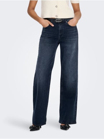 ONLY Jeans mit weitem Bein in Blue Black Denim