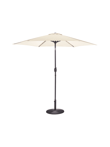 Beliani Marktschirm VARESE in Beige/Grau - (W) 266 x (H) 238 x (L) 266 cm