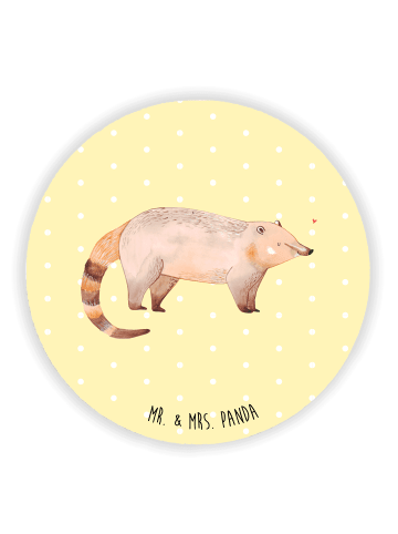 Mr. & Mrs. Panda magnet Nasenbär ohne Spruch in Gelb Pastell