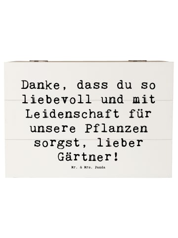 Mr. & Mrs. Panda Box Spruch Lieber Gärtner mit Spruch in Weiß