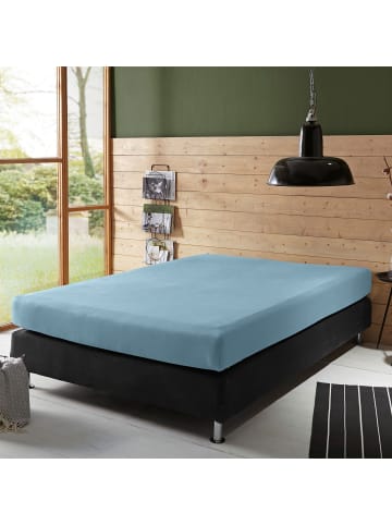Erwin Müller Single-Jersey Boxspring-Spannbettlaken Murnau in hellblau