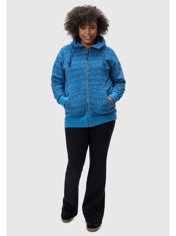 ragwear Sweatjacke Neska Print Zip Plus in Blue