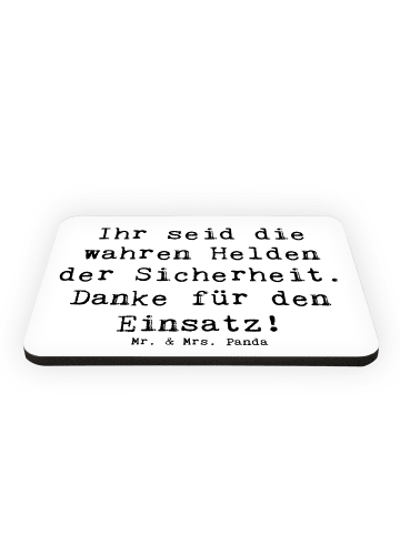 Mr. & Mrs. Panda Kühlschrankmagnet Spruch Sicherheitsdienst Held... in Weiß